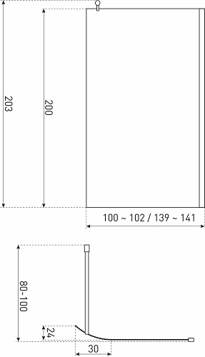 Kabina prysznicowa Walk In 140 cm Zeta Kerra