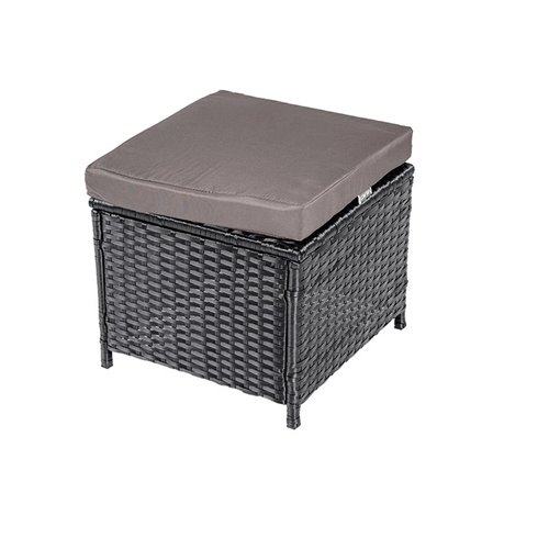 Zestaw mebli ogrodowych z technorattanu narożnik, stół, pufy Toledo