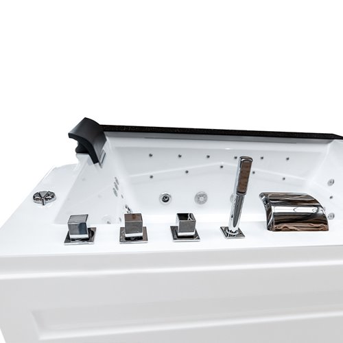 Wanna z hydromasażem prostokątna do zabudowy + obudowa Kalambo BL 190x150 cm