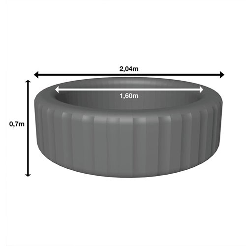 Dmuchane jacuzzi ogrodowe basen Spa 204x70 cm Nice Avenli