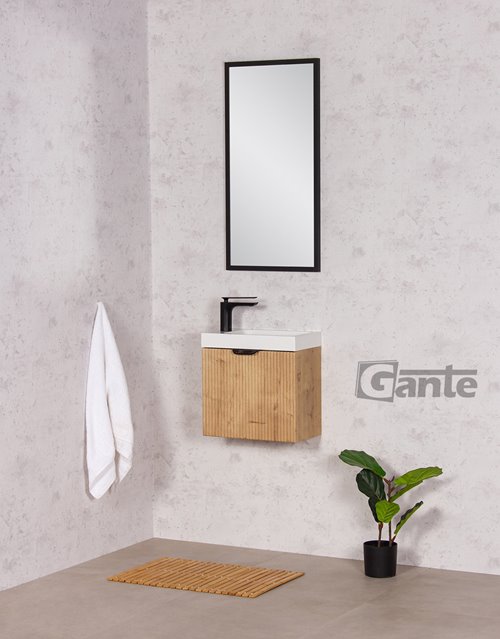 Szafka łazienkowa wisząca z umywalką dąb burlington 40 cm Fresco Gante