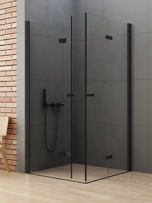 Kabina kwadratowa 90x90 D-0235A/D-0239A New Soleo Black New Trendy