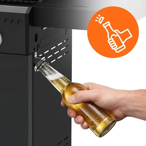 Grill gazowy ZEUS-B kolor czarny ruszt żeliwny moc 11,5 kW + pokrowiec + palnik boczny zdjęcie 8