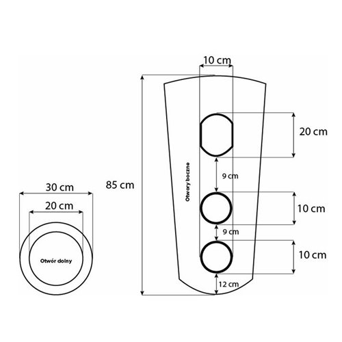 Umywalka wolnostojąca ceramiczna owalna czarny połysk 85x40 cm LINO-BL-400