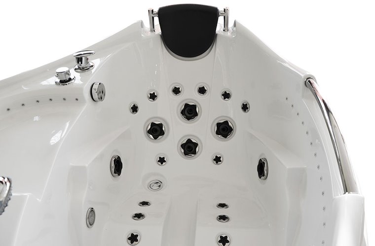 Wanna z hydromasażem narożna prawa 135x135 cm MUS-1085