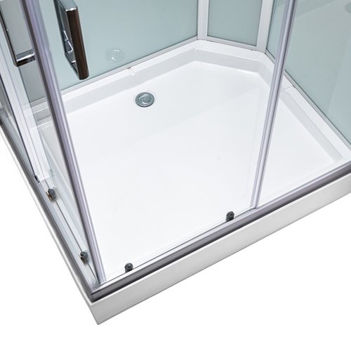 Kabina prysznicowa zabudowana prostokątna profil szczotkowany 100x80 Alma Lewa