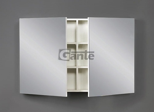 Biała matowa szafka wisząca z lustrem 65x100 Victa