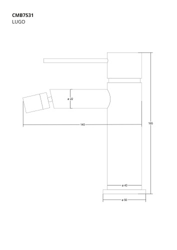 Czarna bateria bidetowa CMB7531BL Lugo Corsan