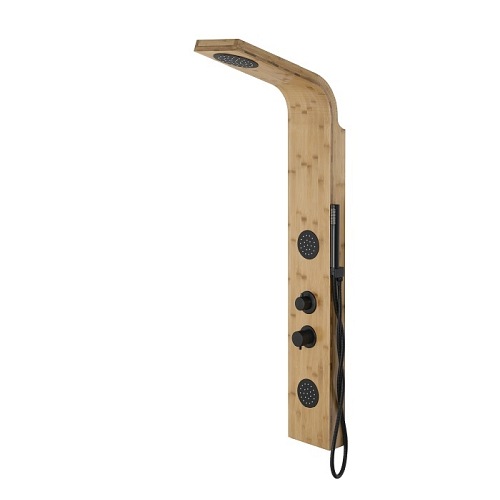 Panel natryskowy bambusowy czarny bateria mieszacz B-231M Bali Corsan