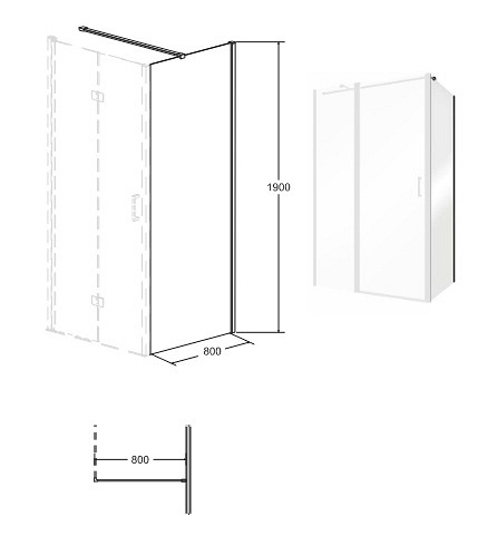 Kabina prysznicowa drzwi składane 80x80 cm Exo-H Besco
