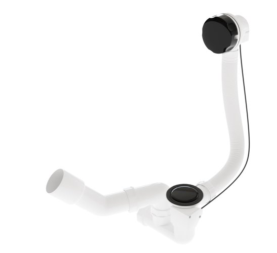 Syfon wannowy automatyczny czarny SW-AB-CZ