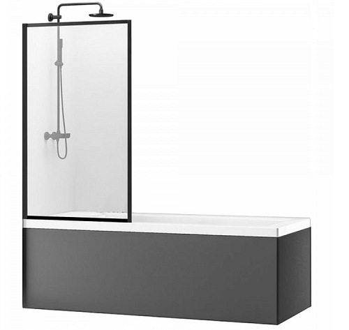 Czarny parawan nawannowy ruchomy 70 cm Lagos Rea