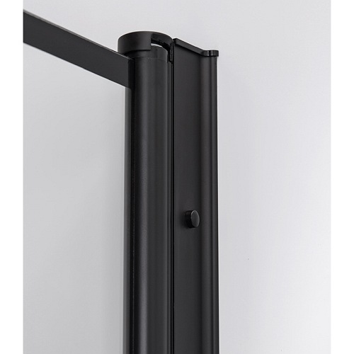 Czarna kabina prysznicowa kwadratowa loft szprosy drzwi składane 80x80 BS08A