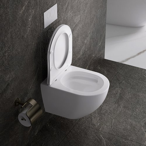 Biała miska wc wisząca Rimless NERO-WH-03 Tornado Hydrosan