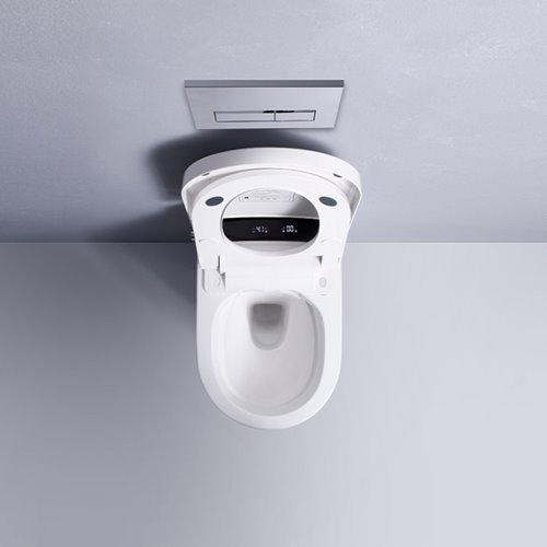 Zestaw podtynkowy wc stelaż + miska automatyczna myjąca przycisk chrom Drop