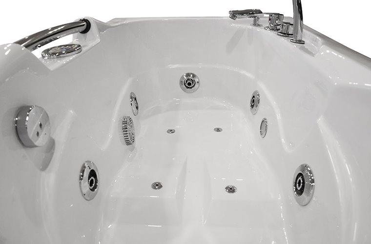 Wanna z hydromasażem prostokątna do rogu łazienki 150x83 cm MO-0204