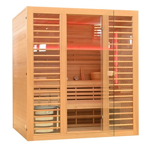 Sauna sucha fińska piec 8 KW Harvia BC80 + kamienie solne 180X160X200CM MO-TS4B Mazur