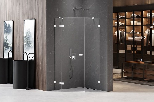 Biała kabina pięciokątna 100x80 EXK-3871 Avexa New Trendy White