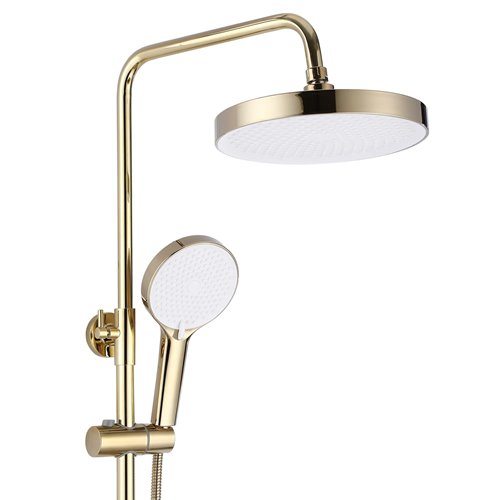 Złoto biały zestaw prysznicowy z wylewką Bloom Rea White Gold