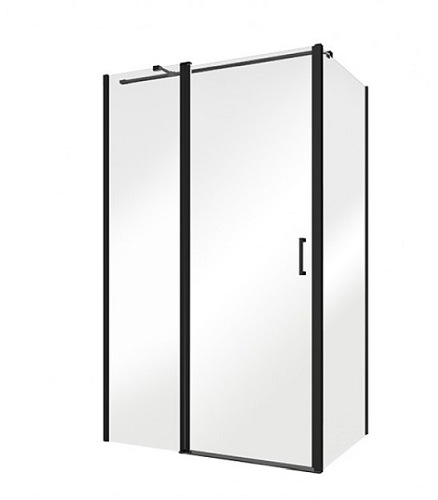 Kabina prysznicowa drzwi uchylne 100x100 Exo-C Black Besco