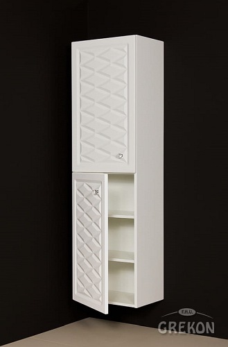 Słupek łazienkowy wiszący biały mat 45x155 cm seria Cobra B