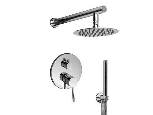 Zestaw prysznicowy podtynkowy, deszczownica ścienna 20x20