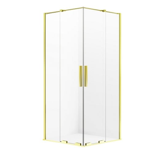 Smart New Trendy Light Gold kabina prysznicowa prostokątna podwójne drzwi 100x110 cm EXK-4273