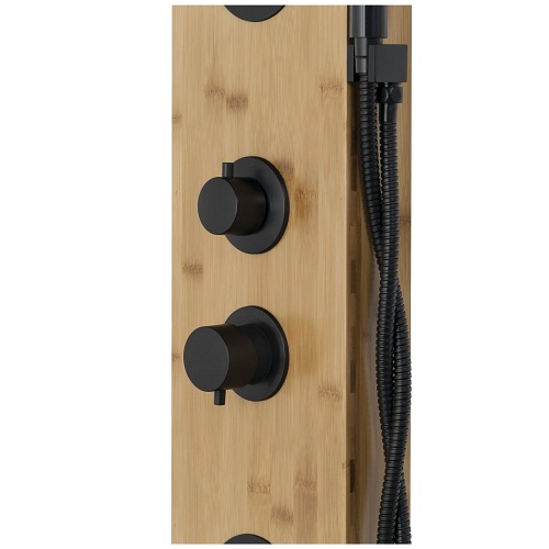 Panel natryskowy bambusowy czarny bateria mieszacz B-231M Bali Corsan