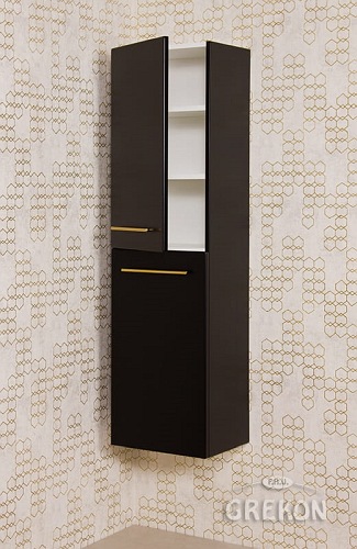 Słupek łazienkowy wiszący czarny mat 143x40 cm Belli Gold Gante