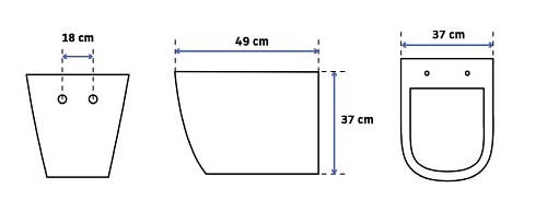 Miska wc wisząca mini Rimless Carlo Rea Slim/ZM