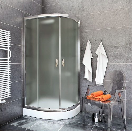 Kabina prysznicowa, półokrągła 90x90 Stylio BK502C+
