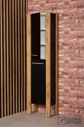 Słupek łazienkowy stojący czarny mat Cortez Gante