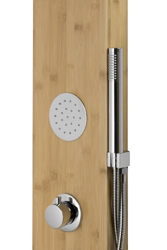 Bali Corsan panel natryskowy bambusowy chrom bateria termostat B-231