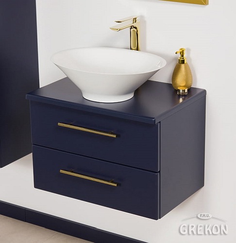 Szafka wisząca z umywalką nablatową 60 cm Belli Gold Gante