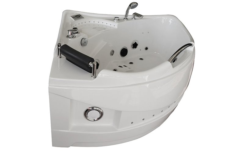 Wanna z hydromasażem narożna lewa 135x135 cm MUS-1085