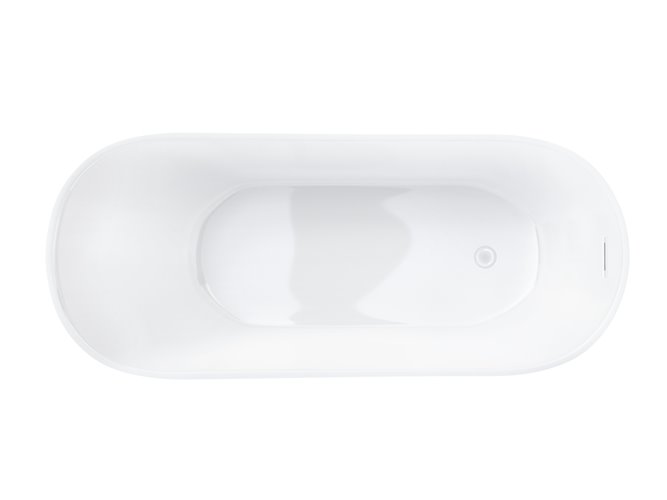 Wanna wolnostojąca Corsan Estella 160 cm korek klik-klak biały