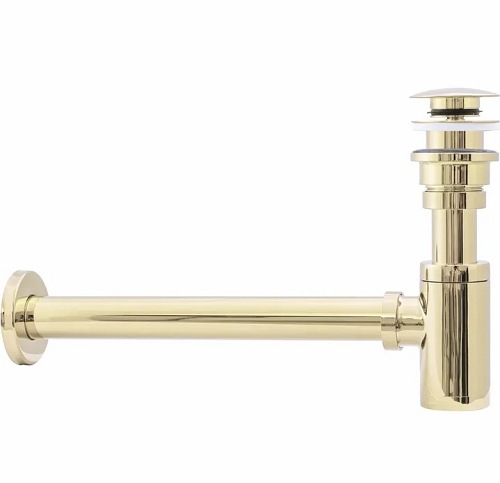 Syfon umywalkowy z korkiem klik-klak Gold Rea