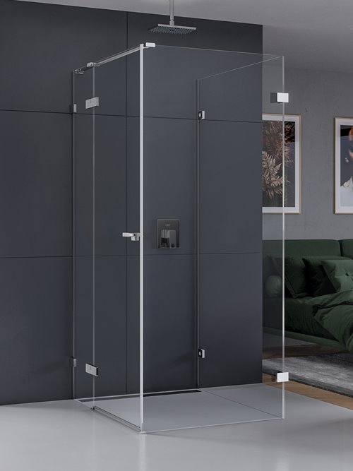 Kabina prostokątna przyścienna z bocznym wejściem 100x80 EXK-0198 Eventa New Trendy