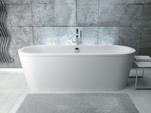 Wanna wolnostojąca Victoria 160 cm syfon chrom z przelewem Besco