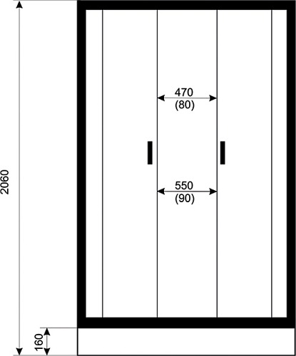Kabina prysznicowa, półokrągła z brodzikiem 90x90 Ultra