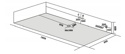 Wanna z hydromasażem Levante 659 180x90