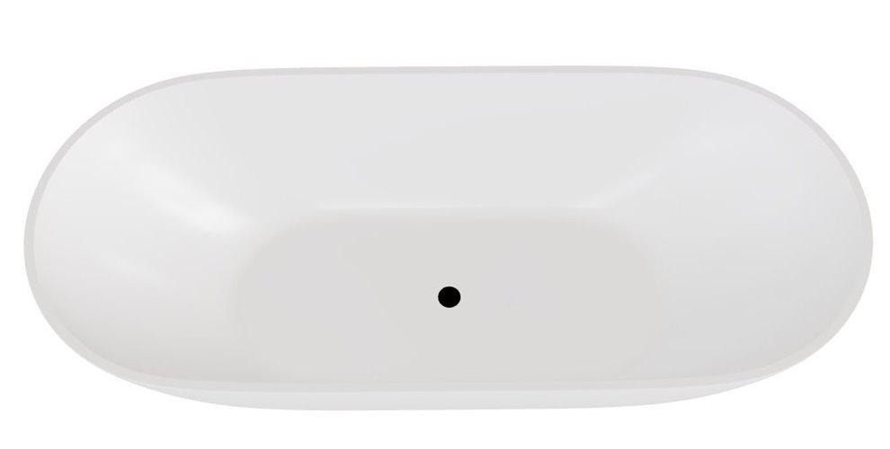 Moya Besco matowa wanna wolnostojąca 170 cm korek klik-klak czyszczony od góry czarny WMMB-170MKB