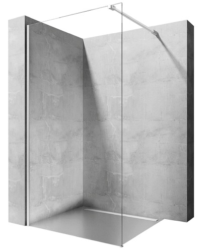 Ścianka prysznicowa walk-in profile chromowane 80 cm Aero Rea