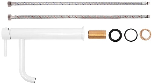 Bateria umywalkowa wysoka Lungo White Rea