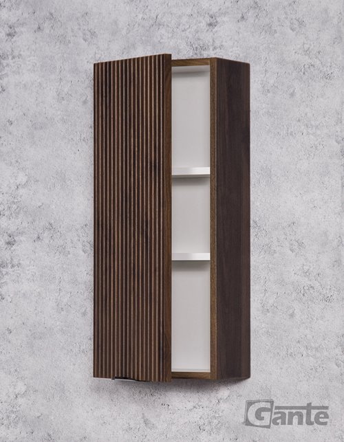 Szafka łazienkowa z lamelami wisząca 30x72 Victa Lamello kolor orzech