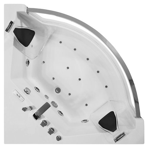 Wanna z hydromasażem przeszklona narożna 141x141 cm MO-0053B