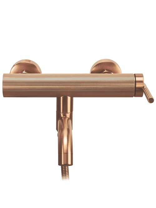 Bateria wannowa Argon Rea miedź szczotkowana