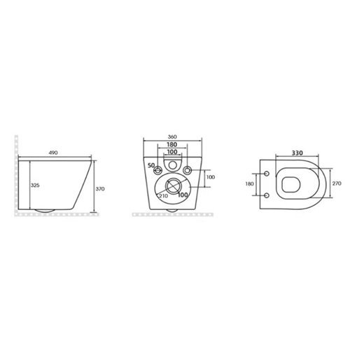 Zestaw podtynkowy stelaż GEBERIT DUOFIX + miska PEAK-MTB-RIM-02 + przycisk DELTA 50 czarny mat