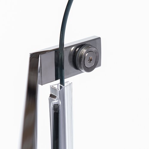 Chromowana kabina prysznicowa pięciokątna 80x80 drzwi uchylne KZ91A