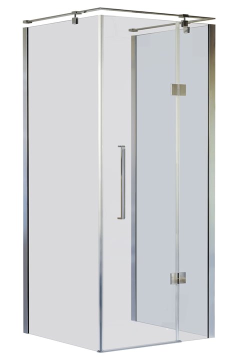 Kabina prysznicowa przyścienna kolor chrom 90x90 cm prawa Creative BKP248T09XP Sea-Horse Clean Glass